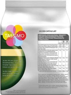 Tassimo Jacobs Café Au Lait 5er Pack, Kaffee, Kaffeekapsel, Milchkaffee Aus Gemahlenem Röstkaffee, 80 T-Discs / Portionen 10 Tassimo Jacobs Café Au Lait 5er Pack, Kaffee, Kaffeekapsel, Milchkaffee Aus Gemahlenem Röstkaffee, 80 T-Discs / Portionen -Kaffeegetränkeladen 99f57c0078e24bd6d1dc6d5a09ec7261