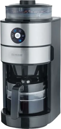 Severin KA 4811 Filterkaffeemaschine Mit Mahlwerk Für 6 Tassen Edelstahl Schwarz -Kaffeegetränkeladen 9b350af344ad7bba71b7835bd6c4b77e