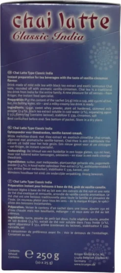 Krüger You Chai Latte Typ Vanille-Zimt Classic India Extra Cremig | 10 Portionen 12 Krüger You Chai Latte Typ Vanille-Zimt Classic India Extra Cremig | 10 Portionen -Kaffeegetränkeladen 9f1509446e045314aaed104f4856f7e8