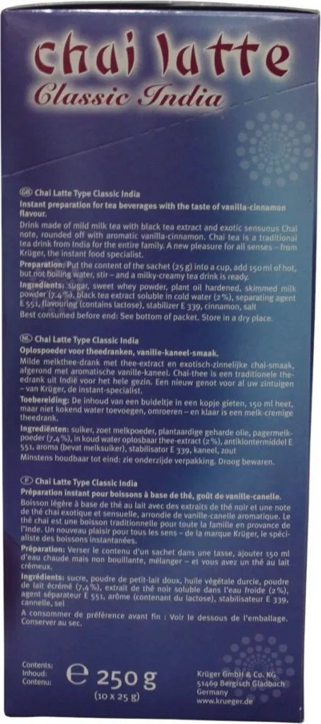 Krüger You Chai Latte Typ Vanille-Zimt Classic India Extra Cremig | 10 Portionen 6 Krüger You Chai Latte Typ Vanille-Zimt Classic India Extra Cremig | 10 Portionen – Bild 4