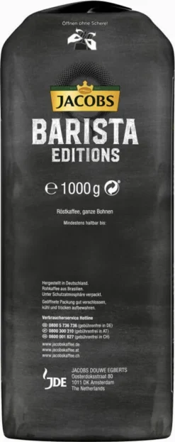 JACOBS Kaffeebohnen Barista Editions Crema Do Brasil 4 X 1 Kg Geröstete Bohnen -Kaffeegetränkeladen a0babf94a0917c77ea09cc8e1e8b9123