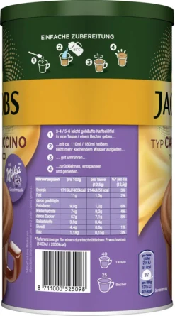 JACOBS Typ Choco Cappuccino 6 X 500 G Dosen Instantkaffee Mit Milka-Geschmack -Kaffeegetränkeladen a16c0ec6d55ea33ef0666f81d86de939