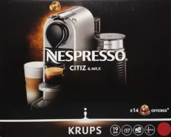 Krups XN7615.19 Nespresso Citiz & Milk Kaffeekapselmaschine (1260 Watt, Wassertankkapazität: 1l, Pumpendruck: 19 Bar) Rot -Kaffeegetränkeladen a1857d7176b6aeafe047bc70f87dc318