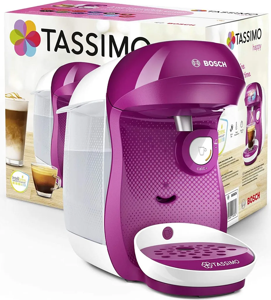 Bosch TASSIMO HAPPY Wild Purple +20 € Gutschein 1400 Watt 0,7 Liter Wassertank 9 Bosch TASSIMO HAPPY Wild Purple +20 € Gutschein 1400 Watt 0,7 Liter Wassertank – Bild 7