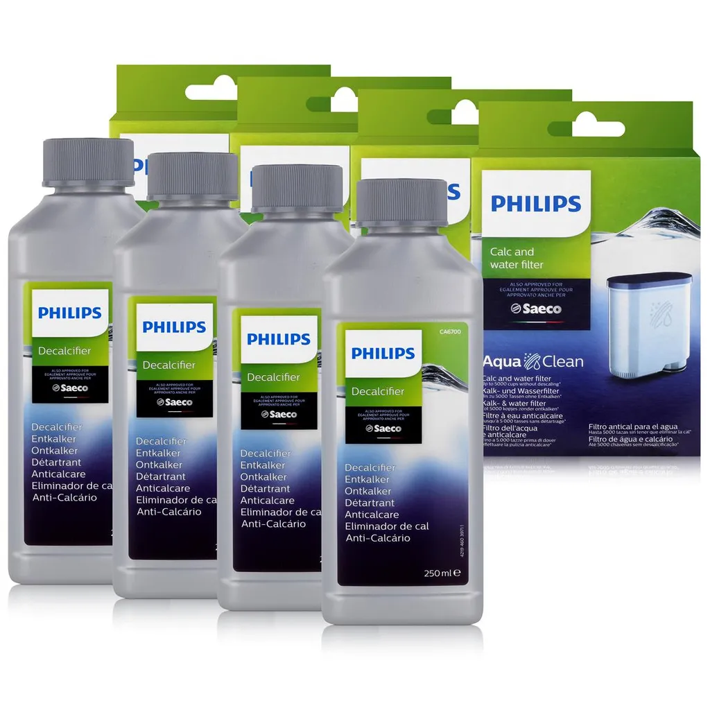 4x Philips CA6903/10 AquaClean Wasserfilter & 4x Philips Saeco Entkalker 250ml 3 4x Philips CA6903/10 AquaClean Wasserfilter & 4x Philips Saeco Entkalker 250ml