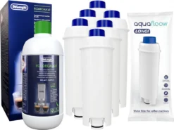 6x Wasserfilter + Delonghi 500ml EcoDecalk Entkalk Von Wesper Kompatible Mit DeLonghi ECAM 45.366.B