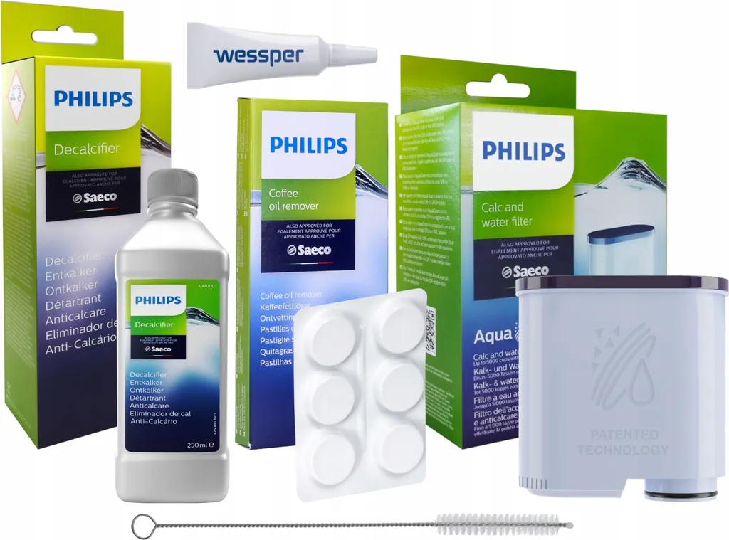 Philips Saeco Espressomaschinen-Set: Wasserfilter CA6903, Entkalker CA6700, Tabletten CA6704, Kerbfett Und Wessperfett 5g 3 Philips Saeco Espressomaschinen-Set: Wasserfilter CA6903, Entkalker CA6700, Tabletten CA6704, Kerbfett Und Wessperfett 5g