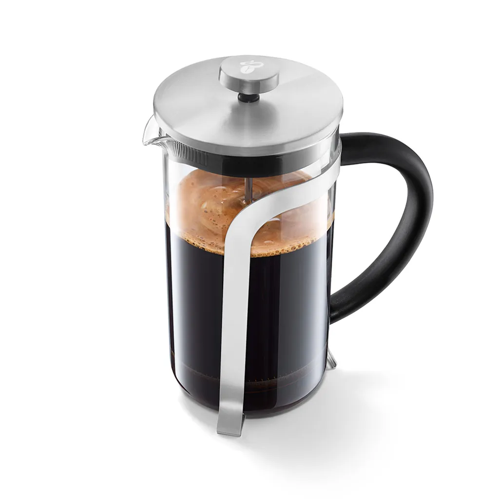 Tchibo Siebstempelkanne, French Press, Edelstahlsieb, Borosilikatglas, 800ml, Silber 3 Tchibo Siebstempelkanne, French Press, Edelstahlsieb, Borosilikatglas, 800ml, Silber