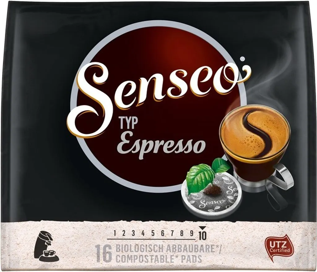 Senseo, Kaffeepads, Espresso 16 Er, 111 G UTZ 3 Senseo, Kaffeepads, Espresso 16 Er, 111 G UTZ