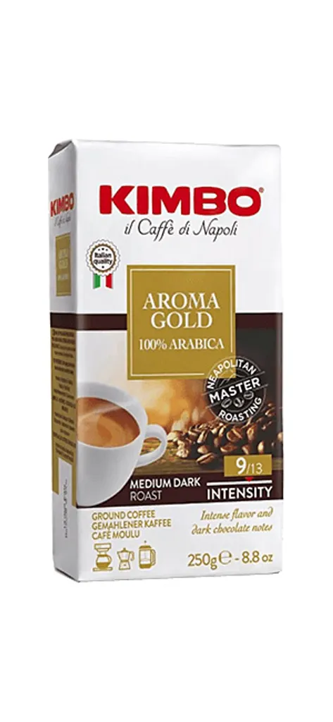 Kimbo Aroma Gold 100% Arabica 250g Gemahlen 3 Kimbo Aroma Gold 100% Arabica 250g Gemahlen