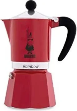 Bialetti Rainbow, Italienische Espresso-Kaffeemaschine, Aluminium, 3 Tassen, Rot 25 Bialetti Rainbow, Italienische Espresso-Kaffeemaschine, Aluminium, 3 Tassen, Rot -Kaffeegetränkeladen ad0562b2233c3350ed971b39958ffcec