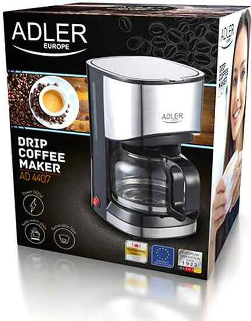 Adler AD-4407 Tropfkaffeemaschine 8 Tassen, Edelstahl, BPA-frei, 550 W, 550 W, 0,7 Liter, Schwarz Und Grau 6 Adler AD-4407 Tropfkaffeemaschine 8 Tassen, Edelstahl, BPA-frei, 550 W, 550 W, 0,7 Liter, Schwarz Und Grau – Bild 4