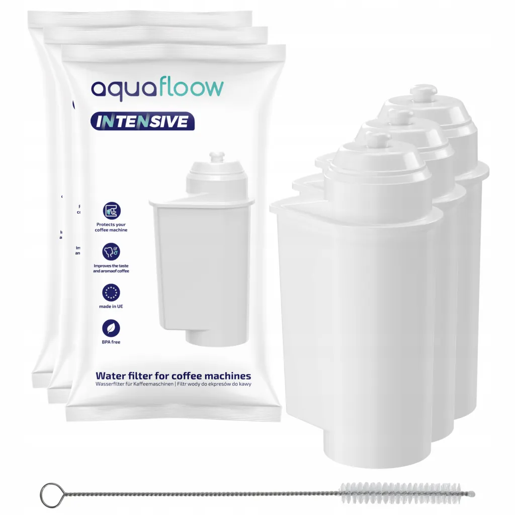 Wasserfilter / Patrone AquaFloow Intensive Für Bosch/Siemens Kaffeemaschinen (Ersatz Intenza TZ70003) + Reinigungsgerät 3 Wasserfilter / Patrone AquaFloow Intensive Für Bosch/Siemens Kaffeemaschinen (Ersatz Intenza TZ70003) + Reinigungsgerät