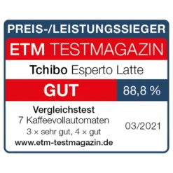 Tchibo Kaffeevollautomat Esperto Latte Für Caffè Crema, Espresso, Cappuccino Und Milchschaum, Anthrazit -Kaffeegetränkeladen b1167fdb4a246d189e99d4c309605f86 1