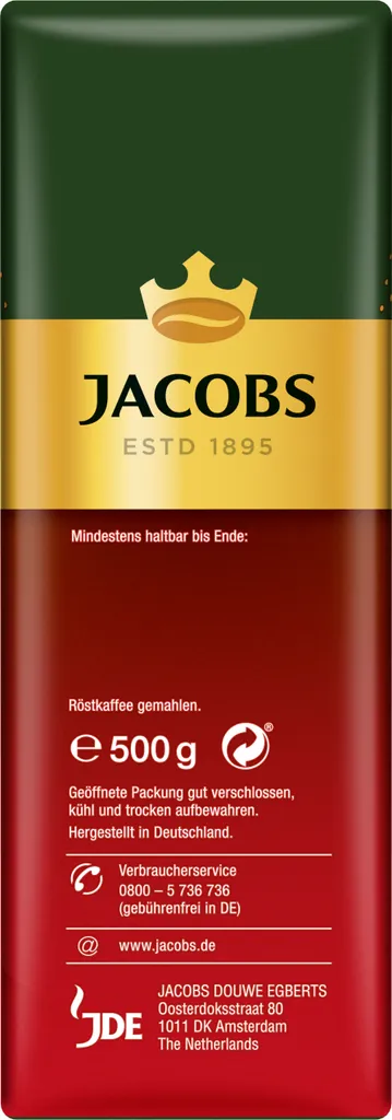 Jacobs Filterkaffee Meister Röstung | Gemahlen | 500g 5 Jacobs Filterkaffee Meister Röstung | Gemahlen | 500g – Bild 3