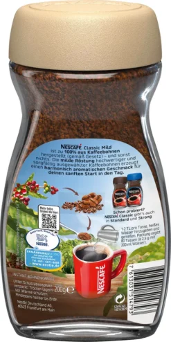 Nestlé® Nescafé Classic Mild | Löslicher Kaffee | 200g-Glas -Kaffeegetränkeladen b2c5f151dbc94f4402c8a50f8f23a411