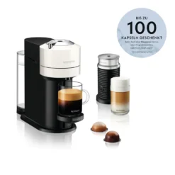 De'Longhi Nespresso-Kapselmaschine Vertuo Next ENV 120.W + Milchaufschäumer -Kaffeegetränkeladen b326916af3de140ff22aba420ca2d919