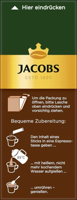 Jacobs Typ Espresso Sticks | Löslicher Kaffee | 25 Portionen 17 Jacobs Typ Espresso Sticks | Löslicher Kaffee | 25 Portionen -Kaffeegetränkeladen b3cea2dec72db7dbdf0e62ed188f067e