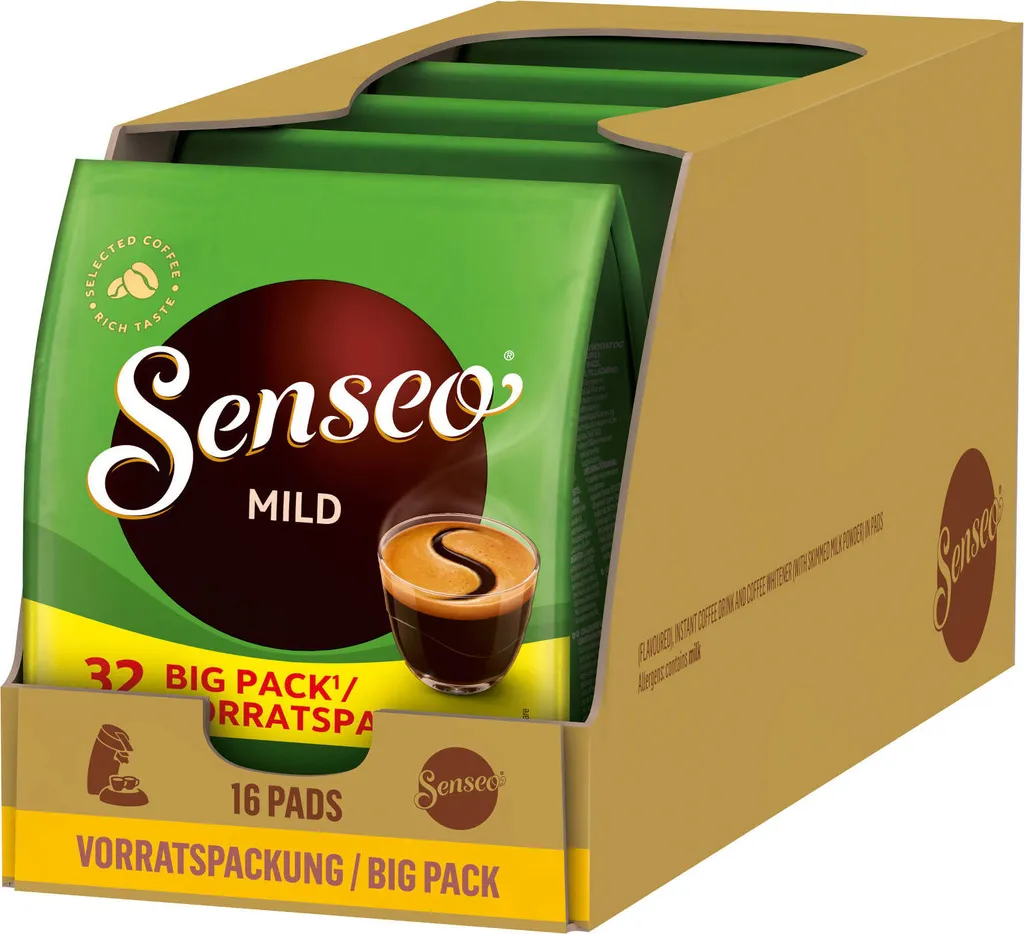SENSEO Pads Mild Senseopads 5 X 32 Getränke Vorteilspack 3 SENSEO Pads Mild Senseopads 5 X 32 Getränke Vorteilspack