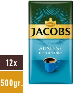 JACOBS Auslese Mild + Sanft Filterkaffee 12 X 500 G Kaffee Gemahlen 13 JACOBS Auslese Mild + Sanft Filterkaffee 12 X 500 G Kaffee Gemahlen -Kaffeegetränkeladen b675246f1efc68d2b58096eb24565709