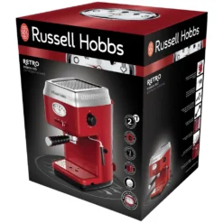 Russell Hobbs Espressomaschine Retro Rot Siebträger (15 Bar, 2 Tassen-Einsätze, 1,1l Abnehmbarer Wassertank, Dampf-Milchschaumdüse, Portionierlöffel Mit Tamper) Kaffeemaschine 12 Russell Hobbs Espressomaschine Retro Rot Siebträger (15 Bar, 2 Tassen-Einsätze, 1,1l Abnehmbarer Wassertank, Dampf-Milchschaumdüse, Portionierlöffel Mit Tamper) Kaffeemaschine -Kaffeegetränkeladen b6b7f4fd631846f50ff479e82660ef25