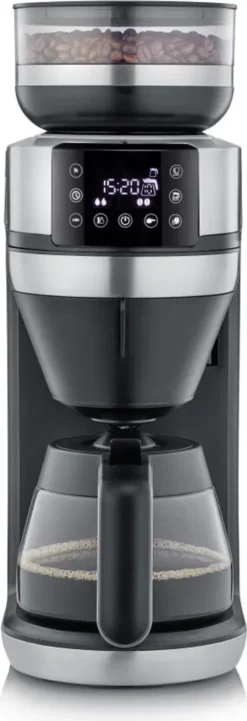 SEVERIN FILKA Vollautomat Für Filterkaffee Mit Glaskanne KA 4850 Aus Edelstahl, Matt-schwarz Edelstahl-gebürstet -Kaffeegetränkeladen b6e287a9f4f0894ab27b9c77cd2c9c9d