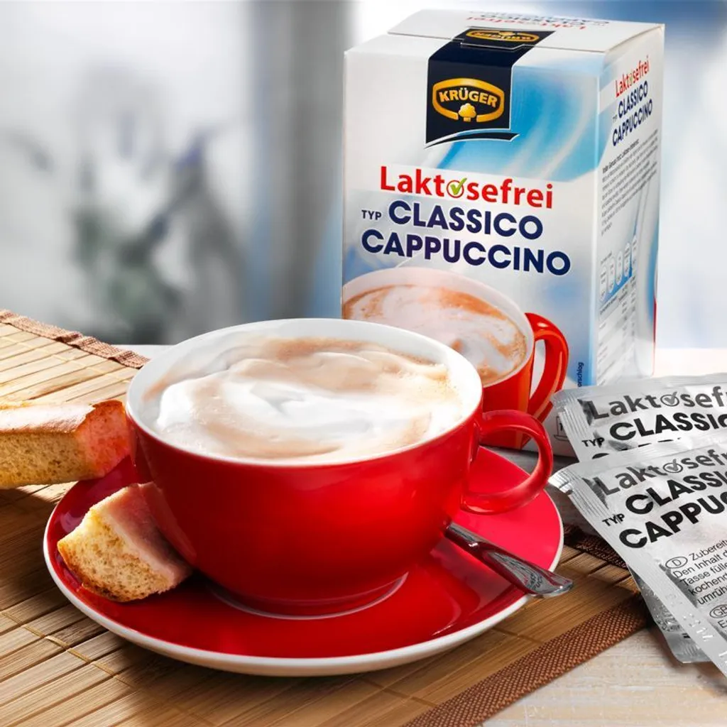 Krüger Cappuccino Classico Laktosefrei Getränkepulver 10x15g 150g 4 Krüger Cappuccino Classico Laktosefrei Getränkepulver 10x15g 150g – Bild 2