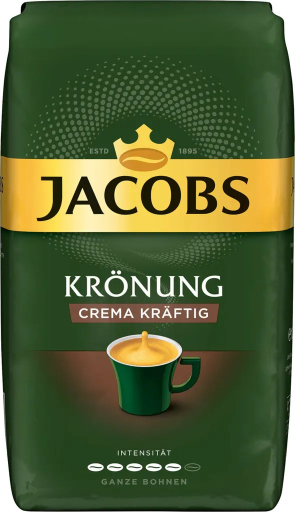 JACOBS Kaffeebohnen Krönung Crema Kräftig Bohnenkaffee 4 X 1 Kg Ganze Bohne 4 JACOBS Kaffeebohnen Krönung Crema Kräftig Bohnenkaffee 4 X 1 Kg Ganze Bohne – Bild 2