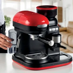 Ariete Siebträger-Espressomaschine Moderna Mit Kaffeemühle Und Aufschäumdüse, Rot/schwarz 27 Ariete Siebträger-Espressomaschine Moderna Mit Kaffeemühle Und Aufschäumdüse, Rot/schwarz -Kaffeegetränkeladen b91ad0b066da96f40f74f4ed70f124e8