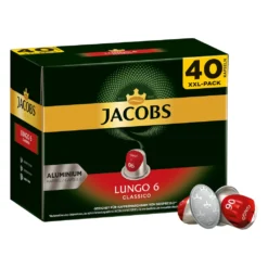 JACOBS Kapseln Lungo Classico 5 X 40 Nespresso®* Kompatible Kaffeekapseln 14 JACOBS Kapseln Lungo Classico 5 X 40 Nespresso®* Kompatible Kaffeekapseln -Kaffeegetränkeladen b9c12fc617108ced0e9f61cd4dbef06e
