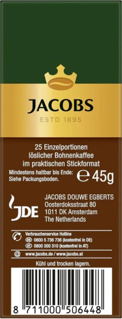 JACOBS Espresso Löslicher Kaffee 12er Pack - 12 X 25 Sticks 10 JACOBS Espresso Löslicher Kaffee 12er Pack - 12 X 25 Sticks -Kaffeegetränkeladen be6a9d5507e6f842196145add36453c2