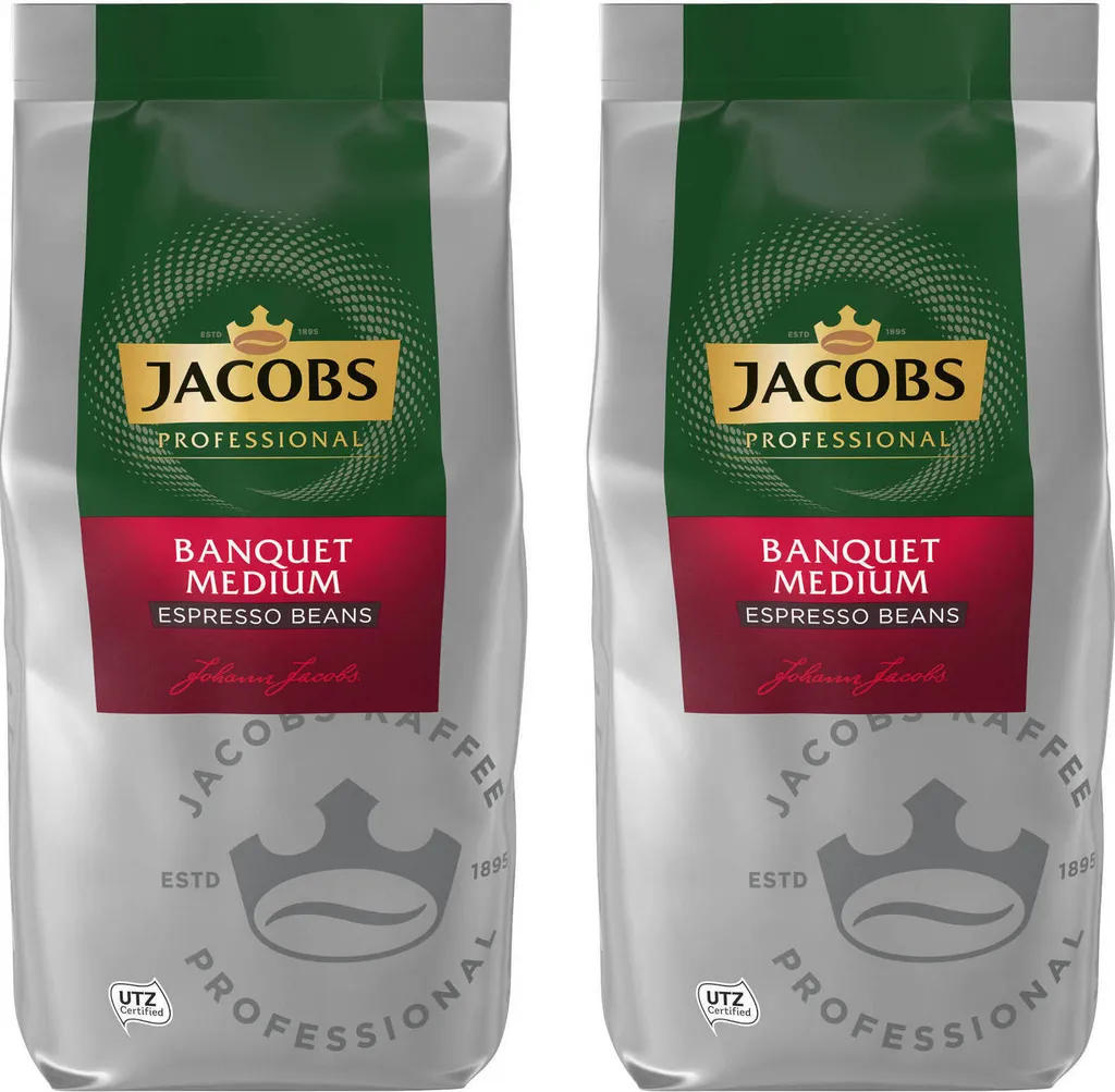 JACOBS Professional Kaffeebohnen Banquet Medium Espresso Bohnen 2 X 1 Kg 3 JACOBS Professional Kaffeebohnen Banquet Medium Espresso Bohnen 2 X 1 Kg