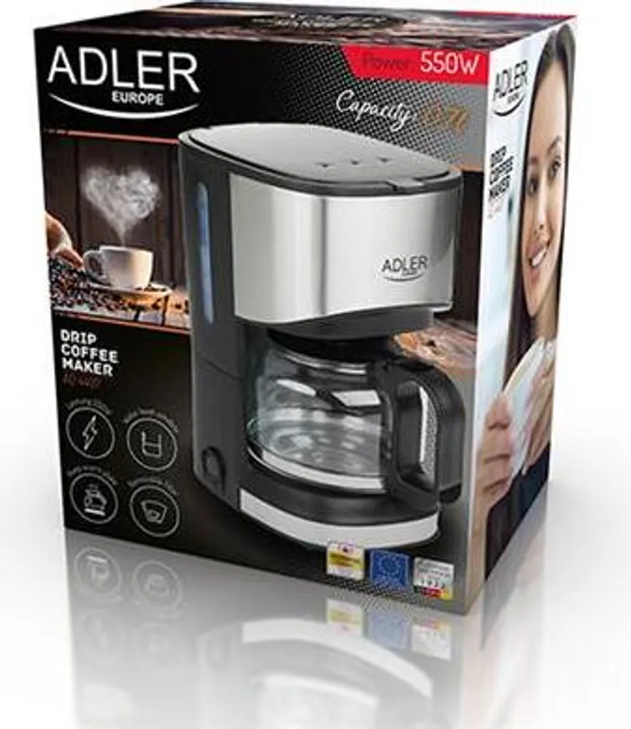 Adler AD-4407 Tropfkaffeemaschine 8 Tassen, Edelstahl, BPA-frei, 550 W, 550 W, 0,7 Liter, Schwarz Und Grau 7 Adler AD-4407 Tropfkaffeemaschine 8 Tassen, Edelstahl, BPA-frei, 550 W, 550 W, 0,7 Liter, Schwarz Und Grau – Bild 5