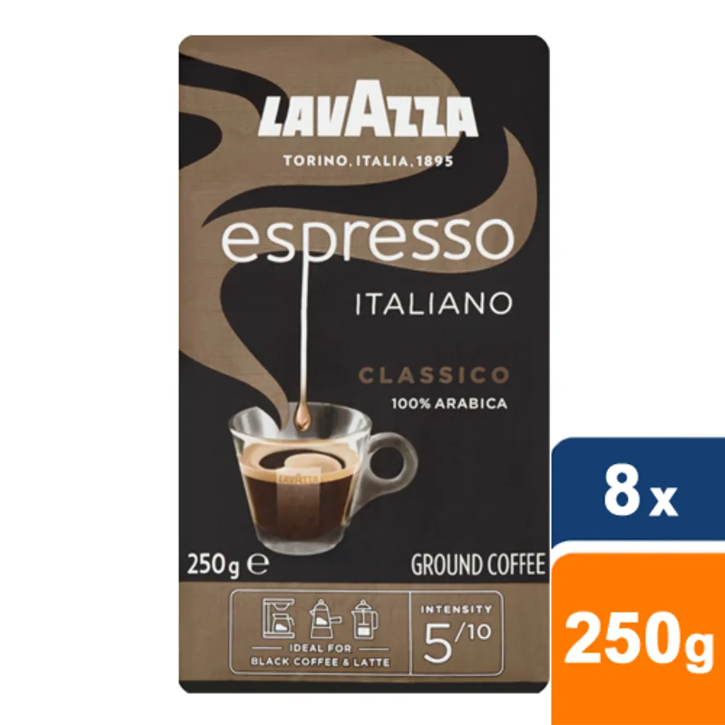 Lavazza Espresso Italiano Classico 8x250 G (gemahlener Kaffee) 3 Lavazza Espresso Italiano Classico 8x250 G (gemahlener Kaffee)