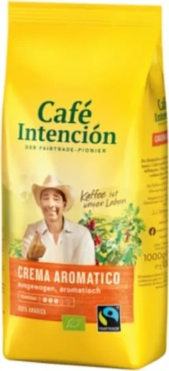 Café Intención Ecológico Caffè Crema | Fairtrade | Ganze Bohne | 1000g -Kaffeegetränkeladen c31aadf044a308cc68d4a9d4a6927b9e
