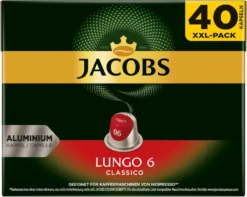 JACOBS Kapseln Nespresso®* Kompatibel 2 X 40 Lungo 6 Classico + 2 X 40 Espresso 10 Intenso XXL-Pack - Insgesamt 160 Getränke 7 JACOBS Kapseln Nespresso®* Kompatibel 2 X 40 Lungo 6 Classico + 2 X 40 Espresso 10 Intenso XXL-Pack - Insgesamt 160 Getränke -Kaffeegetränkeladen c5552ef1e703620998da6a4cdf679ba1 2
