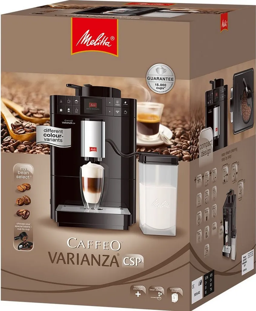 Melitta Caffeo Varianza CSP F570-101 Kaffeevollautomat Mit Milchbehälter, One Touch Funktion - Silber 7 Melitta Caffeo Varianza CSP F570-101 Kaffeevollautomat Mit Milchbehälter, One Touch Funktion - Silber – Bild 5