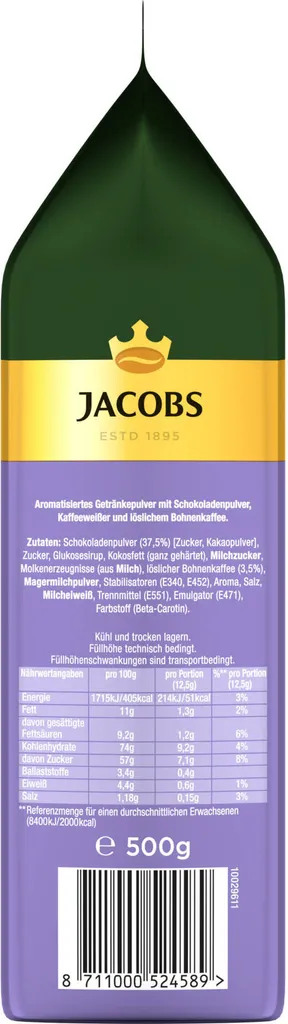 JACOBS Momente Typ Choco Cappuccino Mit Milka 12 X 500 G Beutel 6 JACOBS Momente Typ Choco Cappuccino Mit Milka 12 X 500 G Beutel – Bild 4