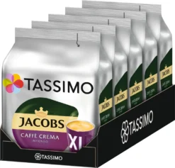 TASSIMO Jacobs Caffè Crema Intenso XL 5er Pack T Discs Kapseln 5 X 16 Getränke
