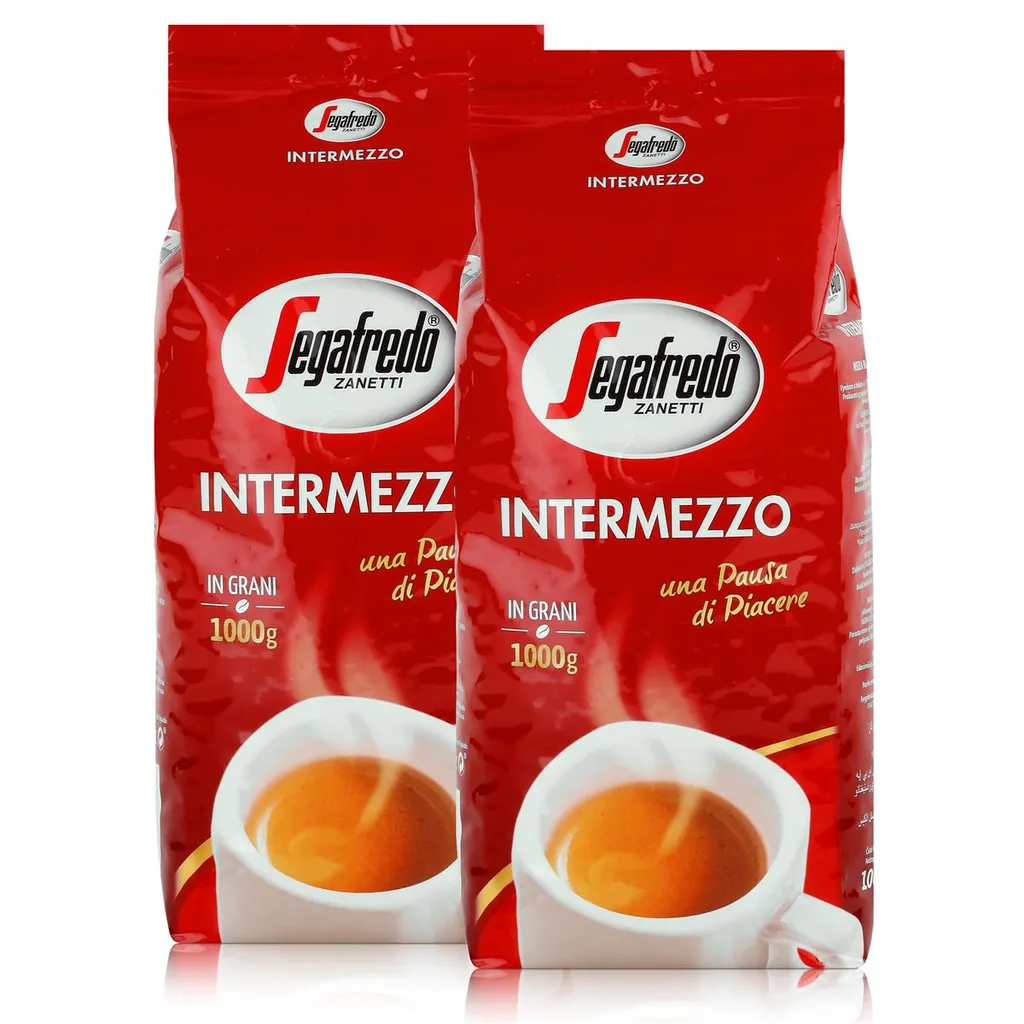 Segafredo Intermezzo Espresso Kaffee-Bohnen 1kg - Stark & Würzig (2er Pack) 3 Segafredo Intermezzo Espresso Kaffee-Bohnen 1kg - Stark & Würzig (2er Pack)