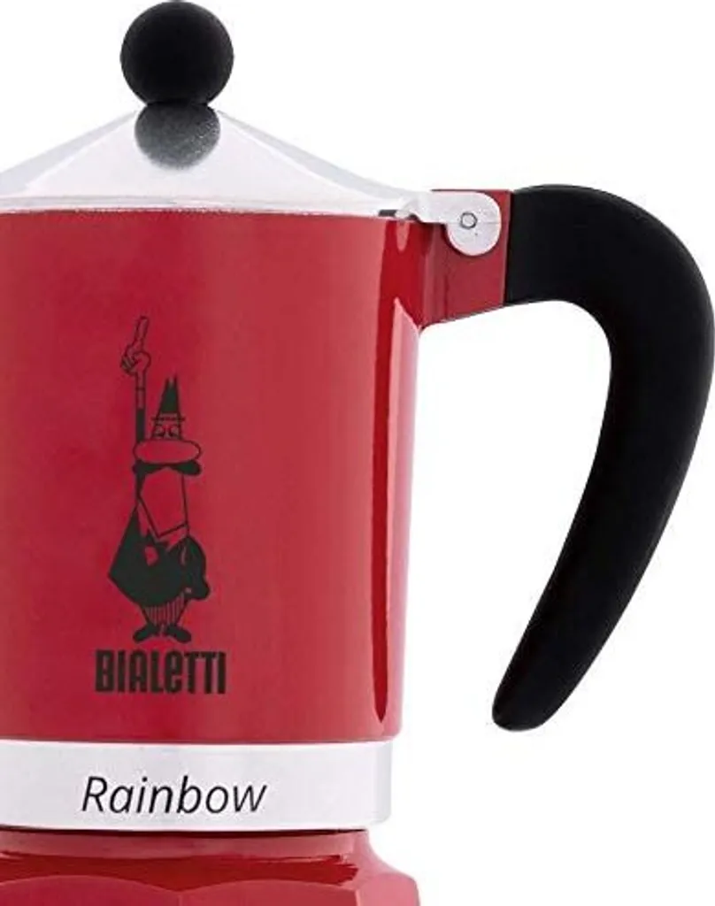 Bialetti Rainbow, Italienische Espresso-Kaffeemaschine, Aluminium, 3 Tassen, Rot 16 Bialetti Rainbow, Italienische Espresso-Kaffeemaschine, Aluminium, 3 Tassen, Rot – Bild 14