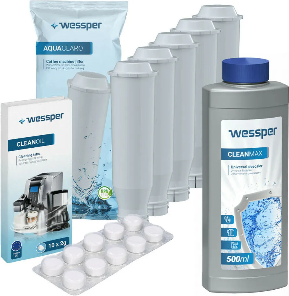 5x Wessper Wasserfilter Für Krups Mit Entkalker Und Reinigungstabletten 3 5x Wessper Wasserfilter Für Krups Mit Entkalker Und Reinigungstabletten