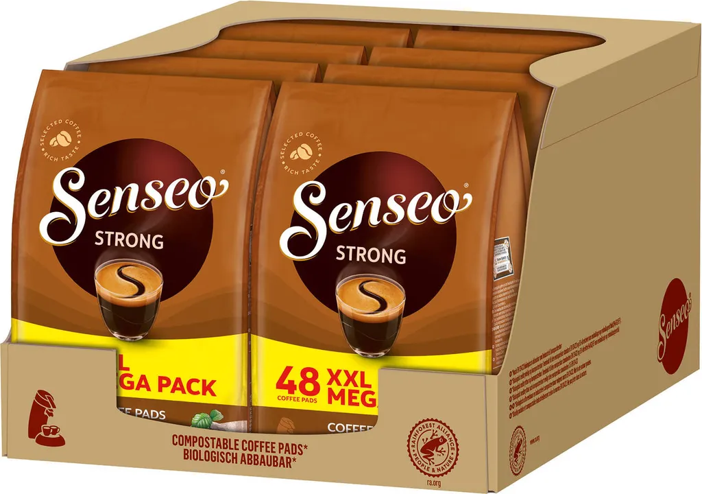 SENSEO Pads Strong 480 Kaffeepapds XXL Paket - 10 X 48 Getränke 3 SENSEO Pads Strong 480 Kaffeepapds XXL Paket - 10 X 48 Getränke