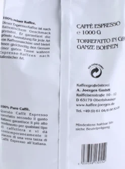 Gorilla Espresso Delicato 1000g Joerges -Kaffeegetränkeladen cbe9974fc6368226e677530f93b8fe85