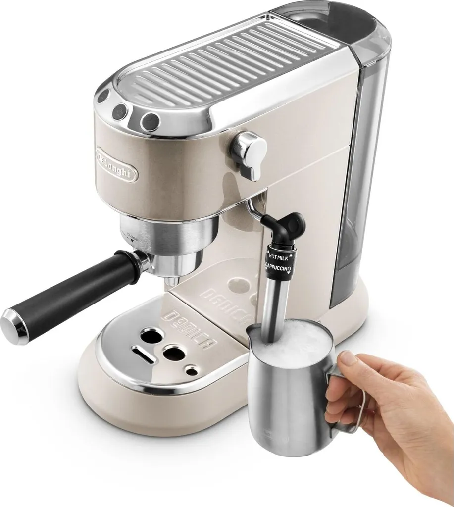 De'Longhi Delonghi Kaffeemaschine Dedica Metallics EC785.BG Pumpendruck 15 Bar, Eingebauter Milchaufschäumer, Manuell, 1300 W, Beige 4 De'Longhi Delonghi Kaffeemaschine Dedica Metallics EC785.BG Pumpendruck 15 Bar, Eingebauter Milchaufschäumer, Manuell, 1300 W, Beige – Bild 2