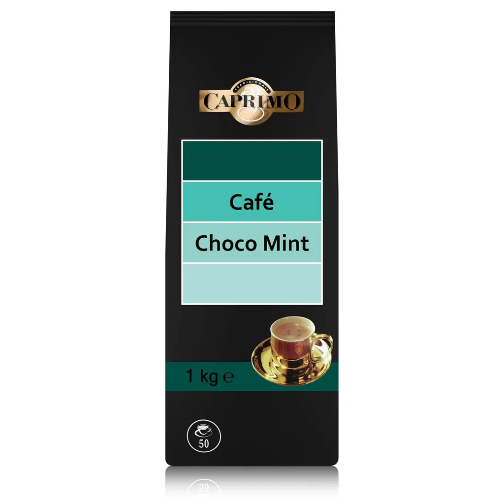 Caprimo Café Choco Mint Cappuccino Kakaogetränkepulver 1 Kg - Aromatisiertes In 3 Caprimo Café Choco Mint Cappuccino Kakaogetränkepulver 1 Kg - Aromatisiertes In