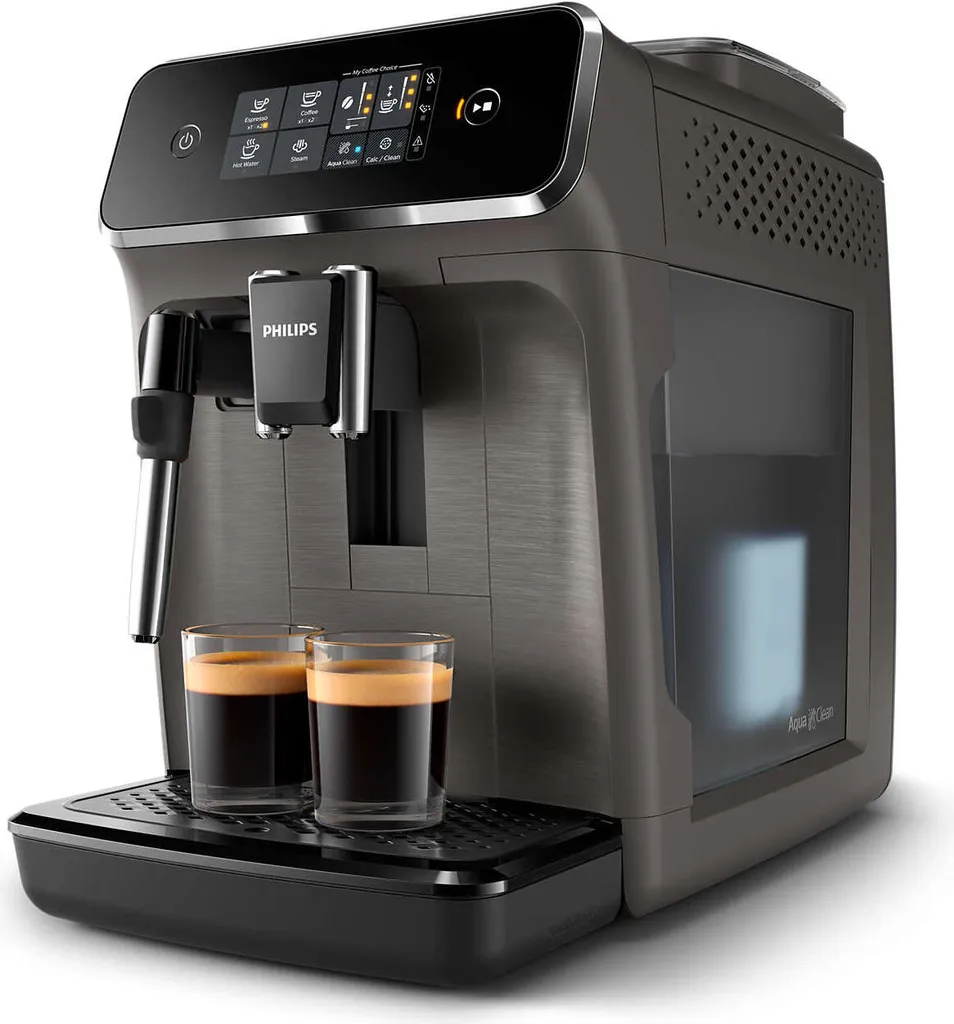 Philips Kaffeevollautomat 2200 Series, 2 Kaffeespezialitäten, Milchaufschäumer, Intuitives Touchdisplay, Grau (EP2224/10) 4 Philips Kaffeevollautomat 2200 Series, 2 Kaffeespezialitäten, Milchaufschäumer, Intuitives Touchdisplay, Grau (EP2224/10) – Bild 2