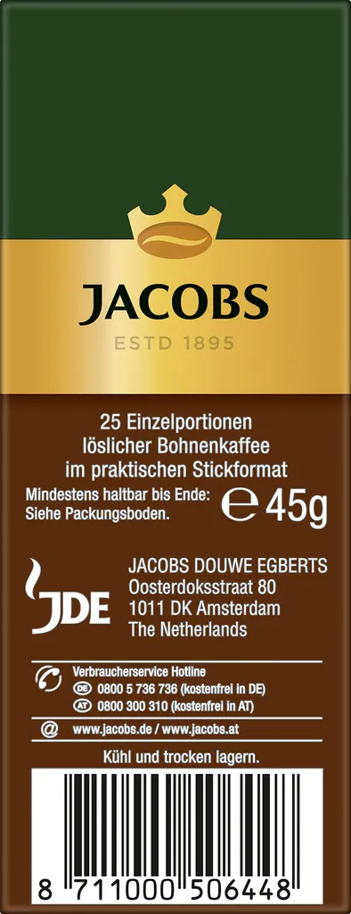 Jacobs Typ Espresso Sticks | Löslicher Kaffee | 25 Portionen 5 Jacobs Typ Espresso Sticks | Löslicher Kaffee | 25 Portionen – Bild 3