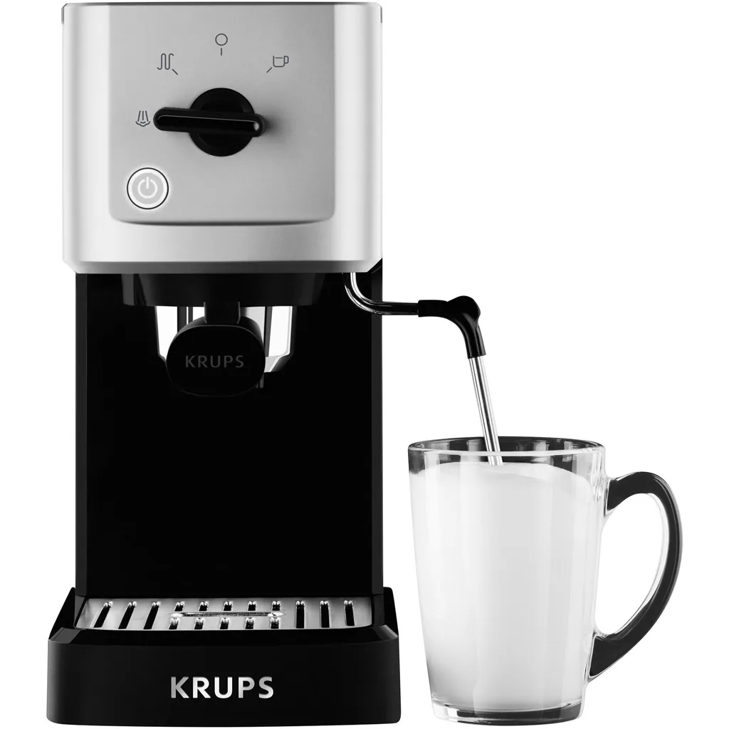 Krups Espressomaschine Calvi Steam&Pump XP344010 + Kaffeemühle + 1kg Best Crema Kaffeebohnen 4 Krups Espressomaschine Calvi Steam&Pump XP344010 + Kaffeemühle + 1kg Best Crema Kaffeebohnen – Bild 2