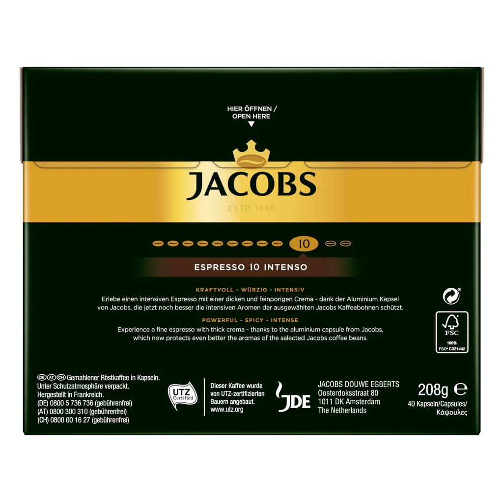 JACOBS Kapseln Espresso Intenso 5 X 40 Nespresso®* Kompatible Kaffeekapseln 6 JACOBS Kapseln Espresso Intenso 5 X 40 Nespresso®* Kompatible Kaffeekapseln – Bild 4